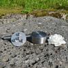 Kristallwirbel-Kammer Duschkopf Edelstahl-Titan | „Libell 4“ Bergkristall